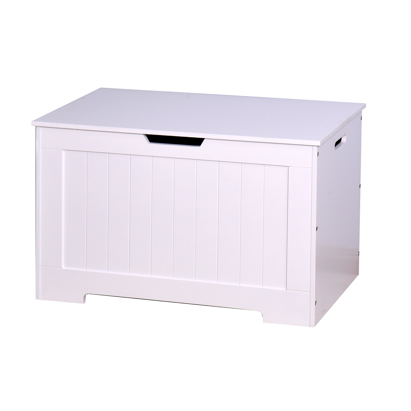 White Storage Chest/Bench with Safety Hinges | 32.9&#x27;L x 21.3&#x27;W x 4.8&#x27;H | Organize &#x26; Beautify Space