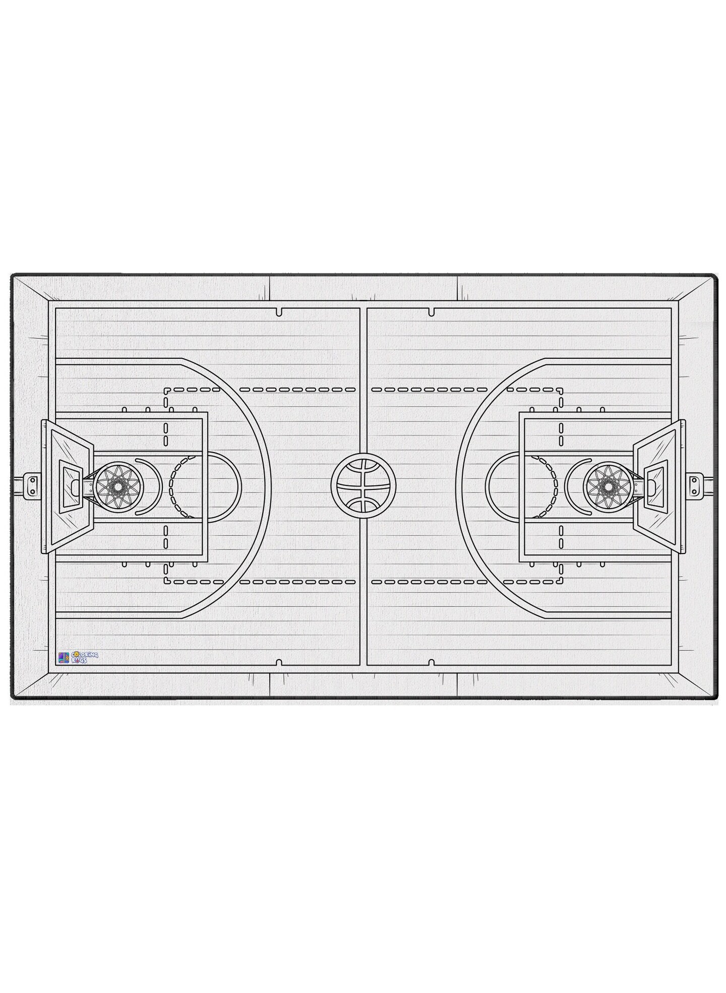 Basketball Sports Theme Coloring Poster Washable Rug For Boys Basketball Gift Playroom Decor Kid&#x27;s Birthday Gift Wall Decor Creative Art Fun