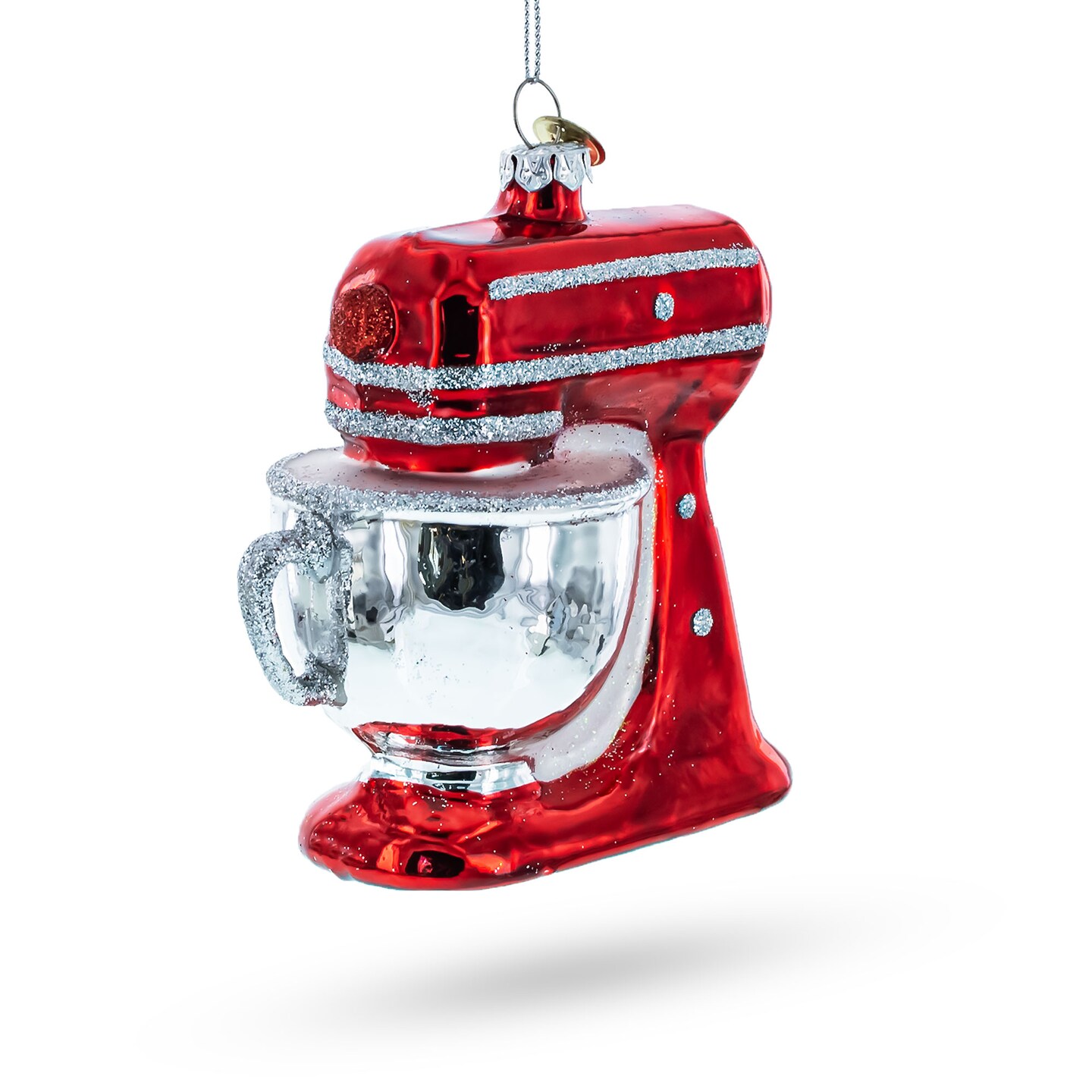 Retro Stand Kitchen Mixer Blown Glass Christmas Ornament