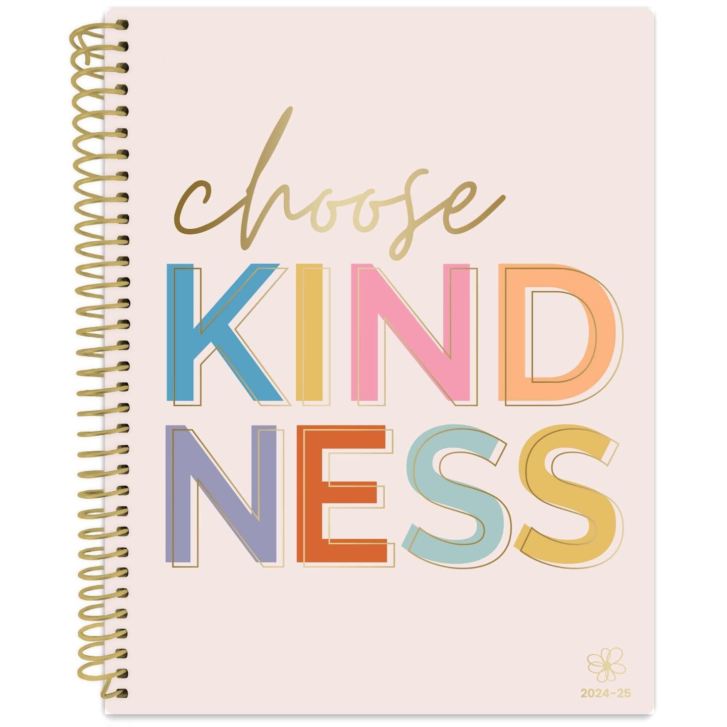 bloom daily planners 2024-25 Soft Cover Daisy Student Planner, 7&#x22; x 9&#x22;, Choose Kindness