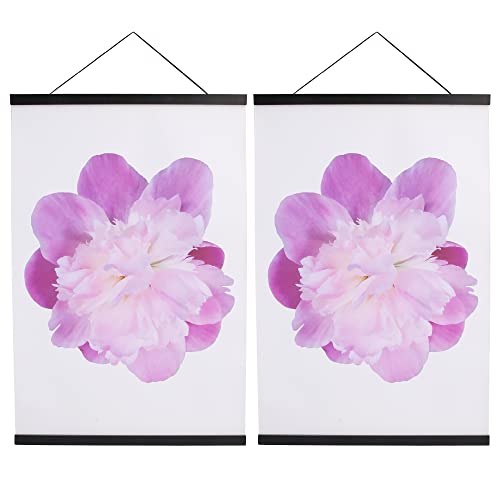 Aynoo Magnetic Poster Hanger Frame 12x18 12x16 12x24 Poster Frame 12 Inch 1Pack Wide Magnetic Poster Hanger Frame Wooden Frame Hanger for Photo Pictures Canvas Posters Maps