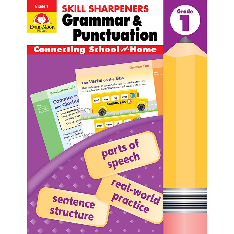 Skill Sharpeners: Grammar &#x26; Punctuation Activity Book, Grade 1