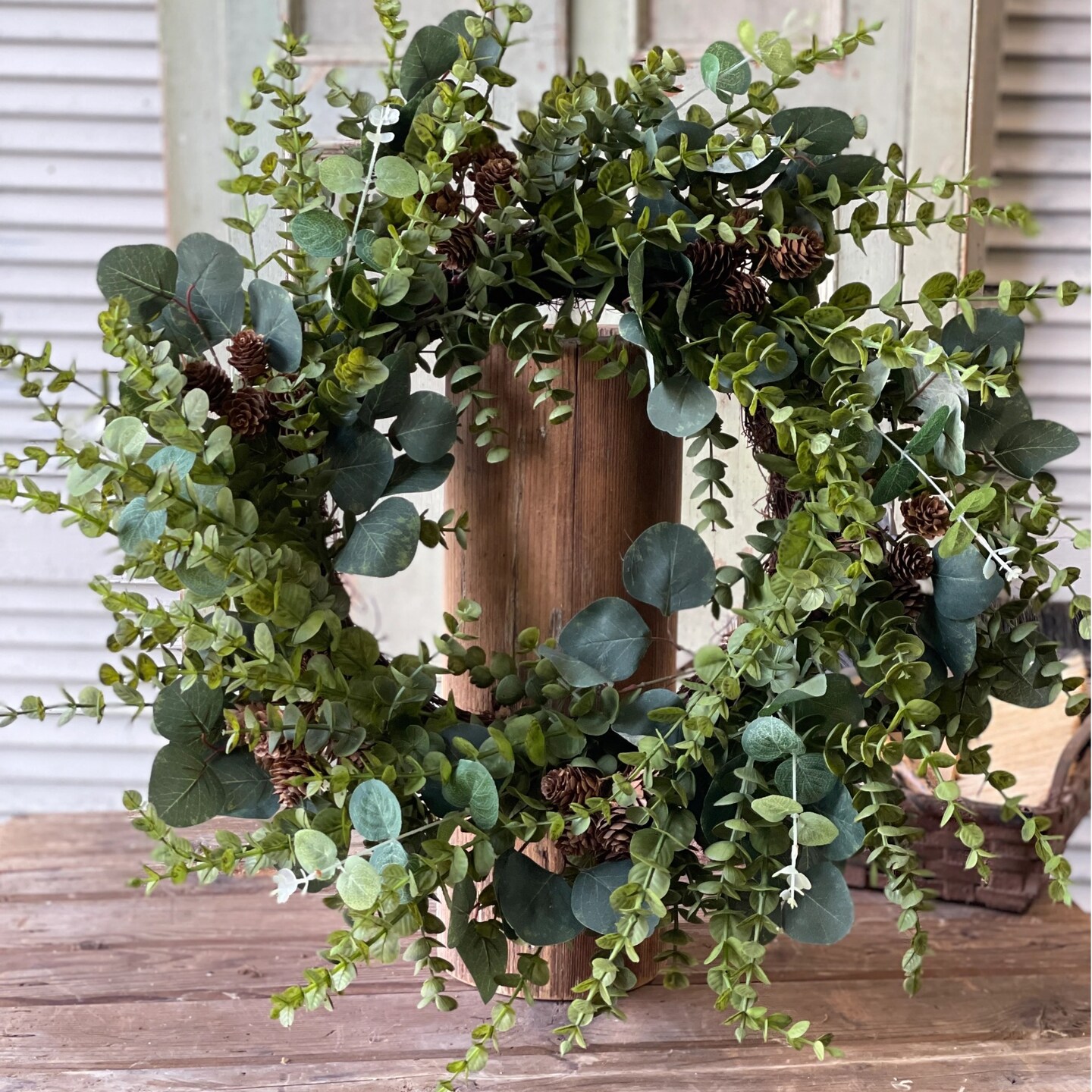 Faux/artificial high quality Eucalyptus Wreath