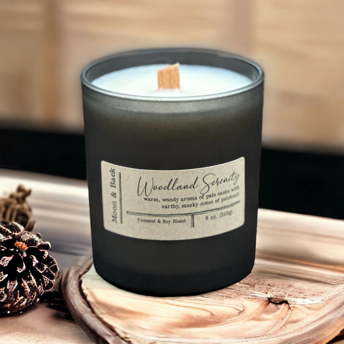 9oz Wooden Wick Candle - Woodland Serenity