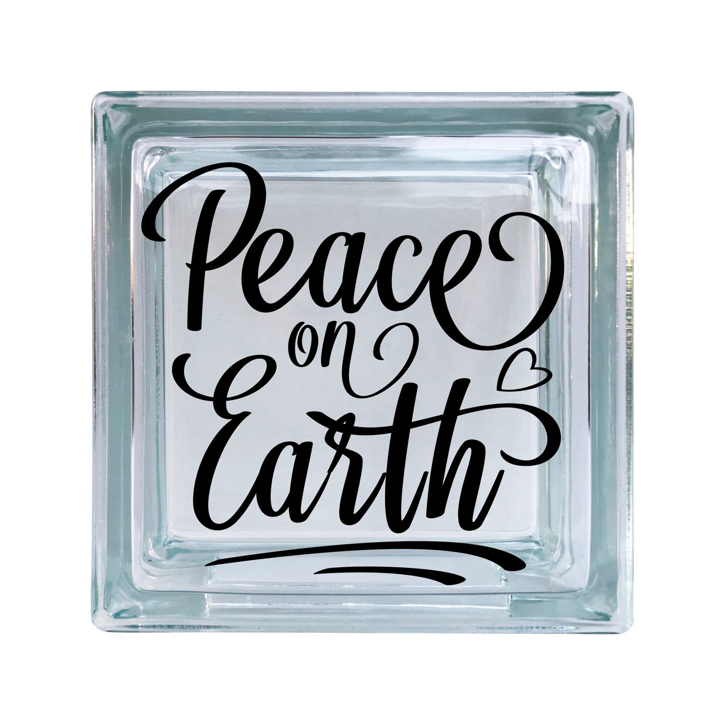 Peace On Earth Christmas Vinyl Decal For Glass Blocks, Car, Computer