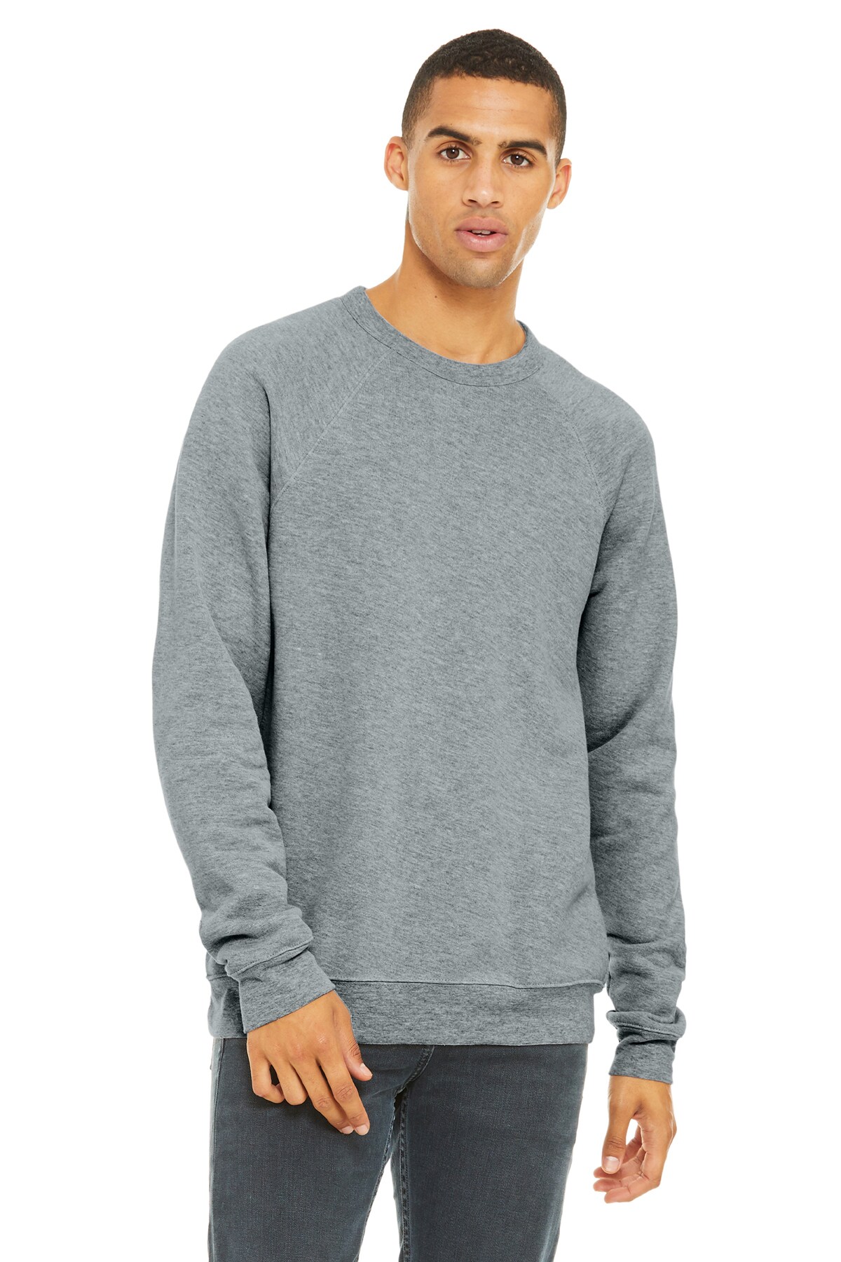 BELLA + CANVAS® Sponge Fleece Raglan Long Sleeve Crewneck Sweatshirt