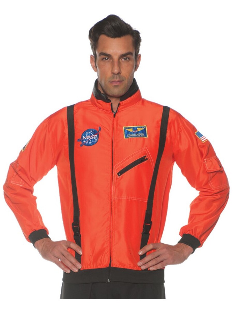 Men&#x27;s Astronaut Orange Space Costume Jacket