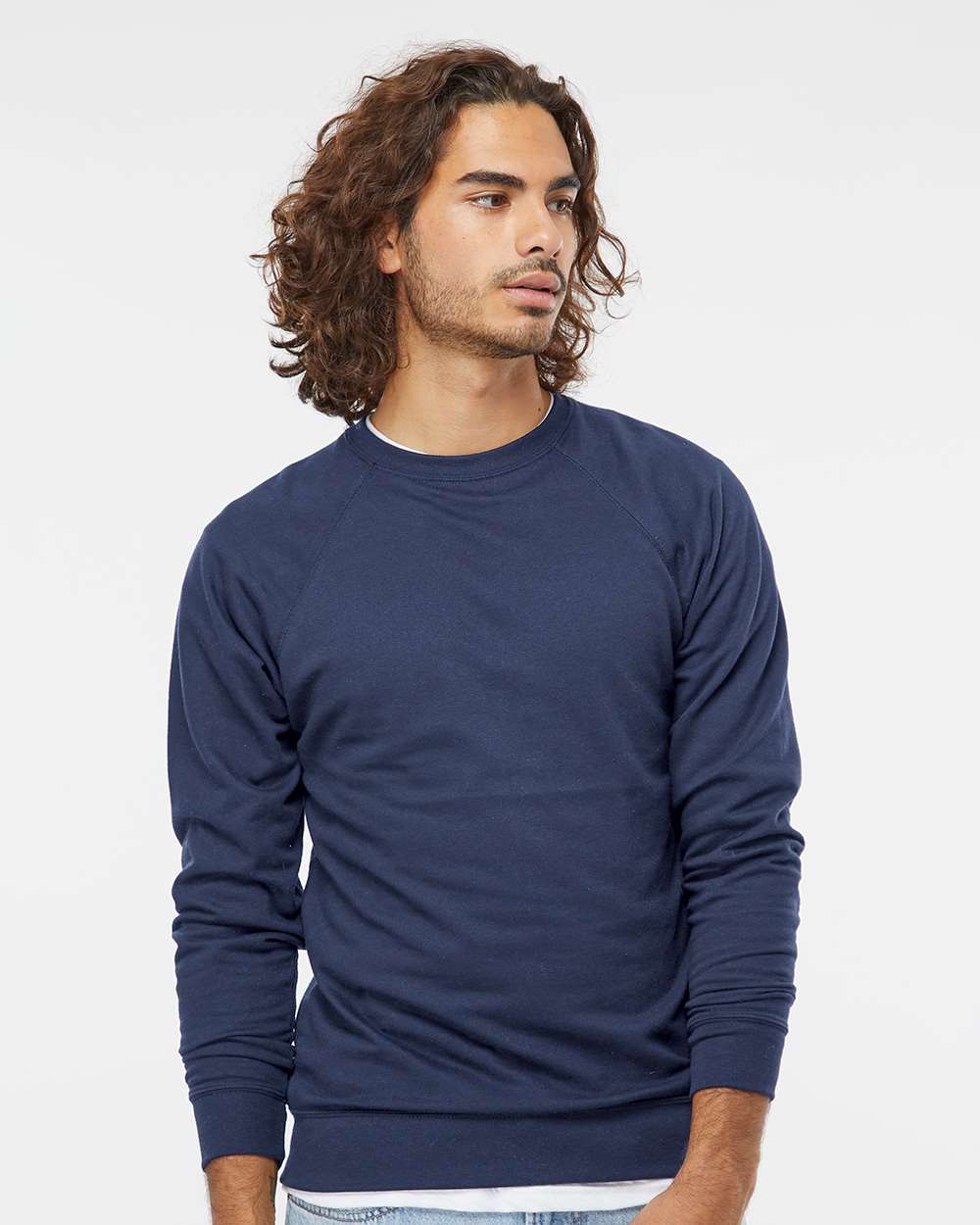 Independent Trading Co.&#xAE; Icon Lightweight Loopback Terry Crewneck Long Sleeve Sweatshirt