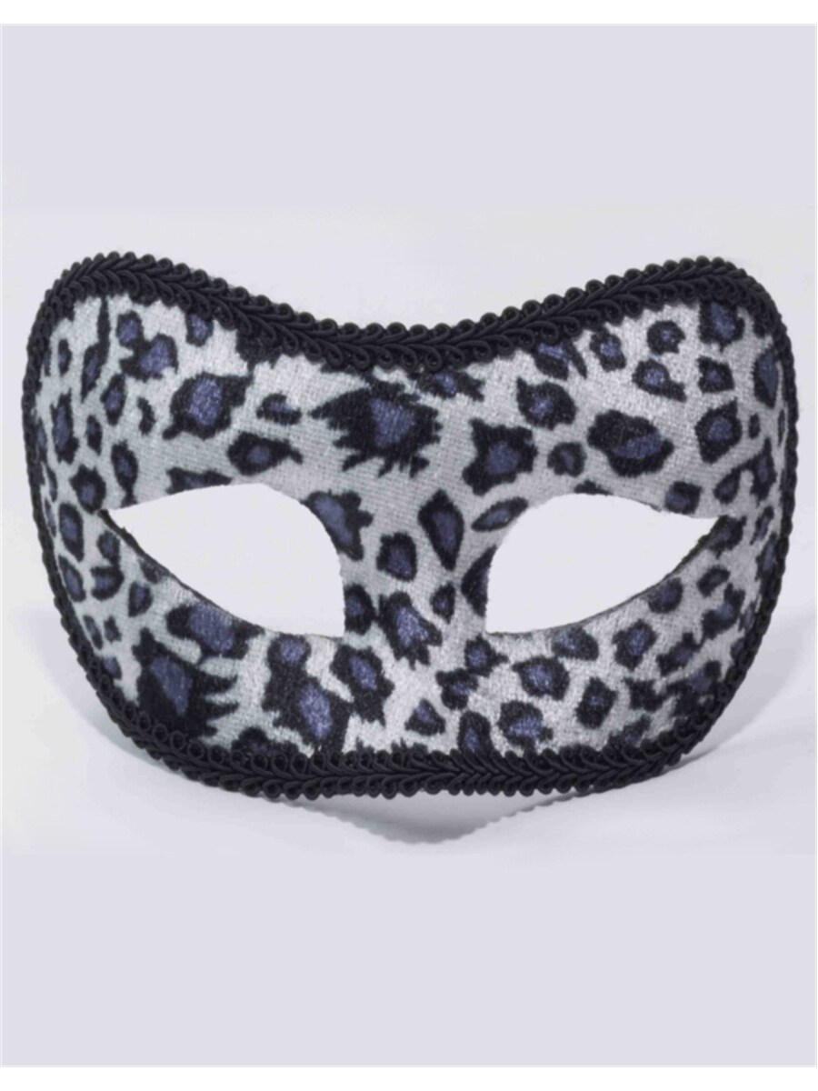 Adult or Child's Costume Accessory Snow Leopard Domino Eye Mask