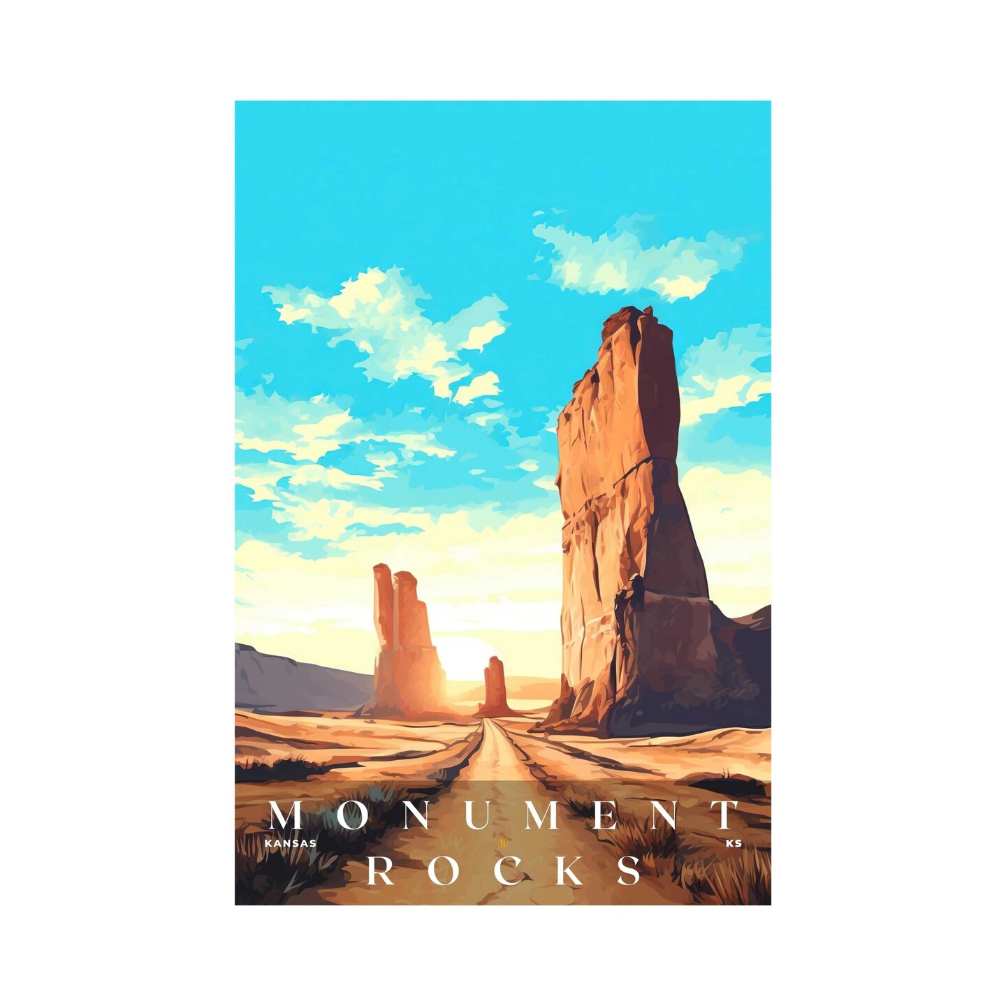 Monument Rocks Poster, Travel Art, Office Poster, Home Decor, Unframed Posters Michaels
