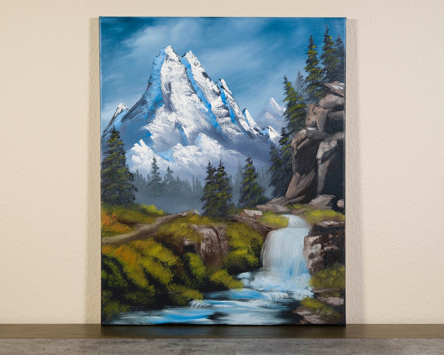 Bob ross style/Landscape Wall orders Art/Oilpainting Wall Art