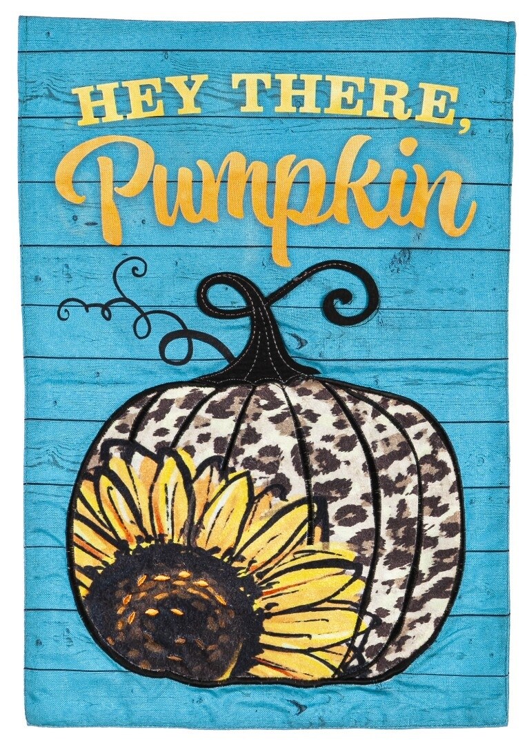Hey There Pumpkin Garden Flag 2 Sided Decorative Fall