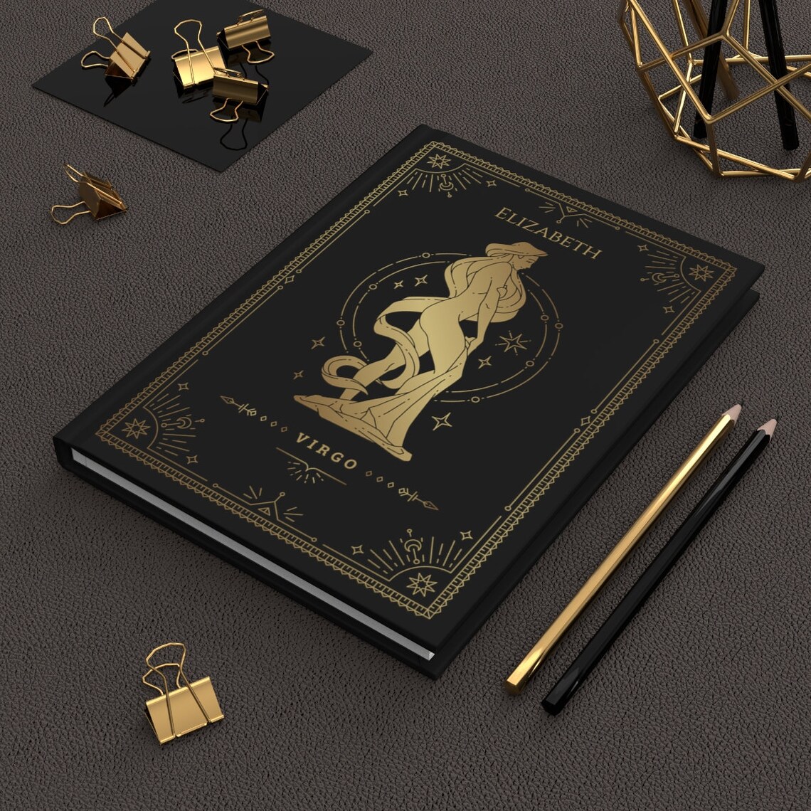 Celercrownv Zodiac Gift A5 Hardcover Leather Journal Notebook, Ideal - View #13