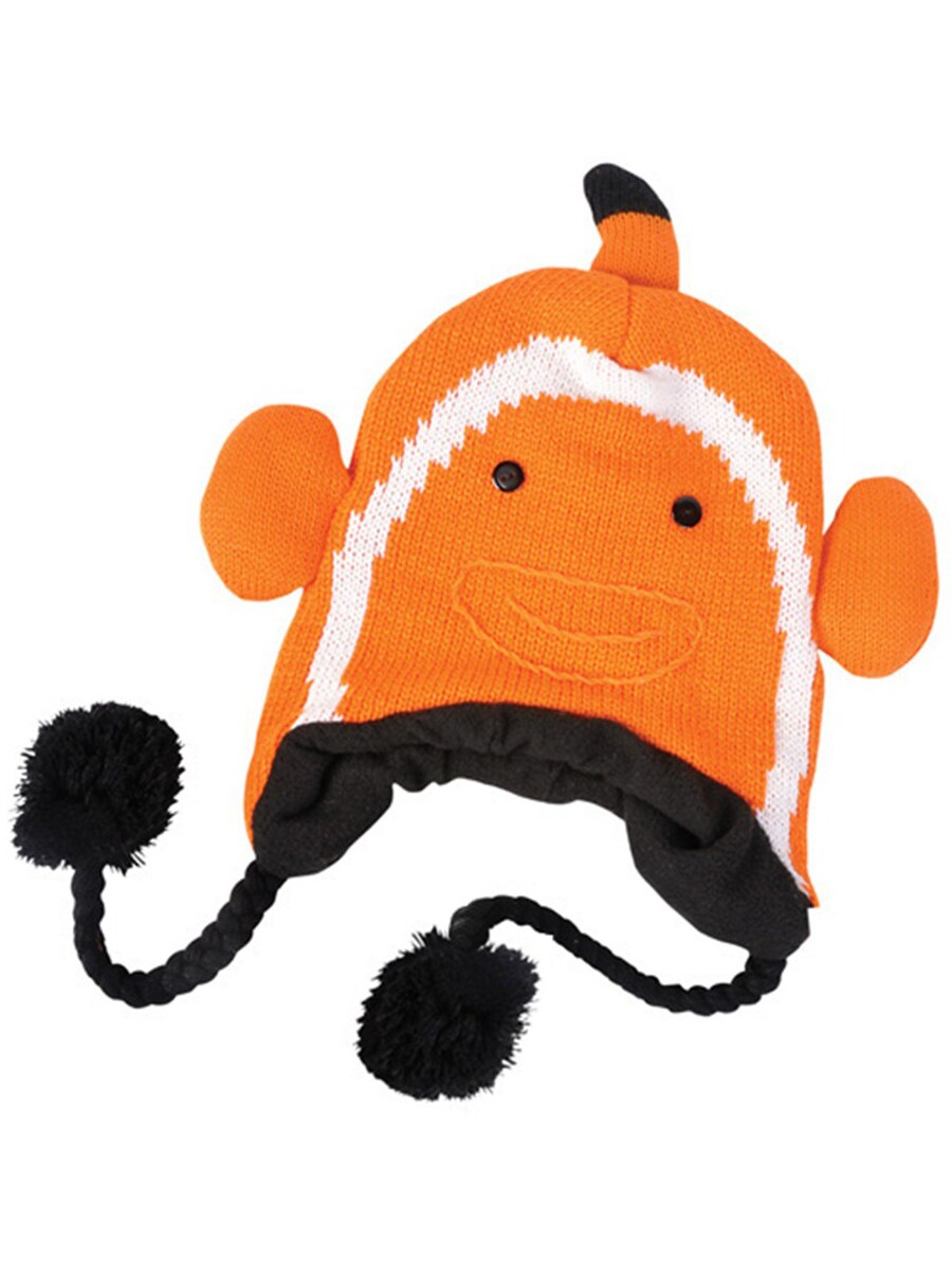 Orange White Clown Fish Nemo Sea Life Ocean Hat Knit Winter Cap Toque  Beanie Hat