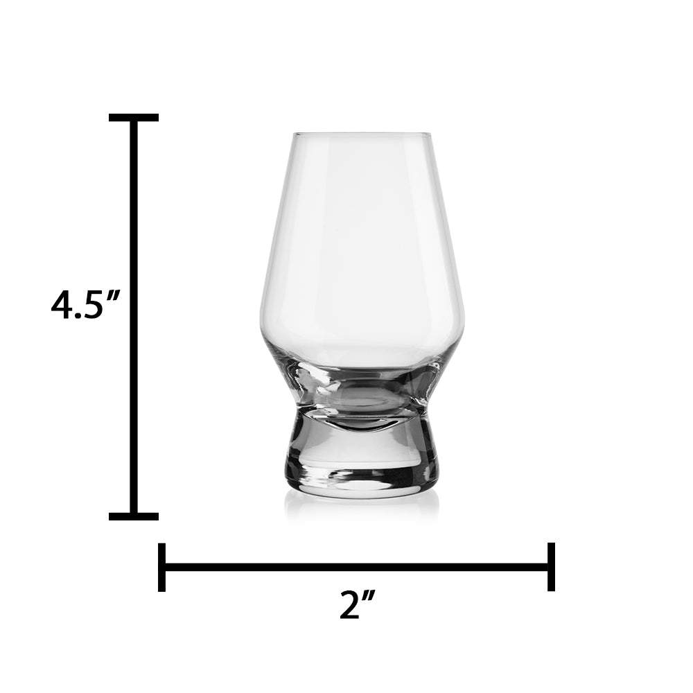 Joyjolt Halo Crystal Whiskey Snifter Scotch Glasses - Set Of 4 Liquor Or  Bourbon Tumblers. 7.8 Oz : Target