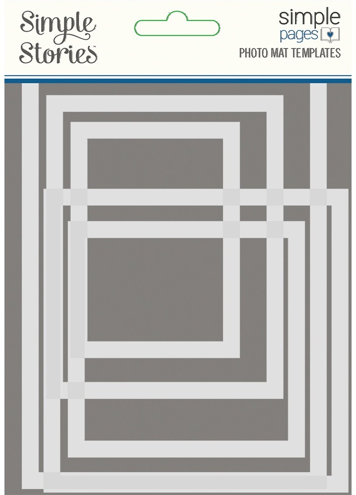 Simple Stories Simple Pages Photo Mat Templates 5/Pkg-2&#x22;X3&#x22;, 3&#x22;X3&#x22;, 3&#x22;X4&#x22;, 4&#x22;X4&#x22; &#x26; 4&#x22;X6&#x22;