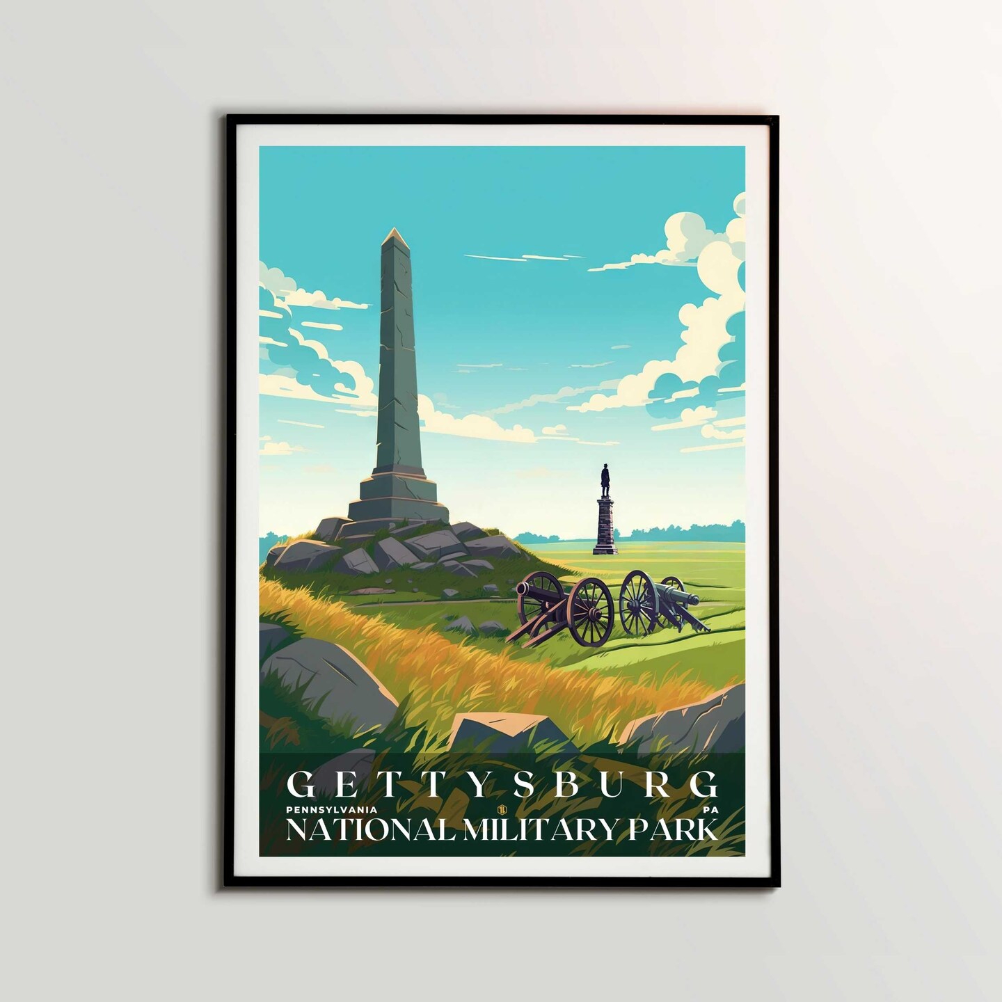 Framed Poster | Gettysburg Battlefield National Park | Museum Quality hotsell Enhanced Matte Poster Print Framed in Sustainable Ayous Wood