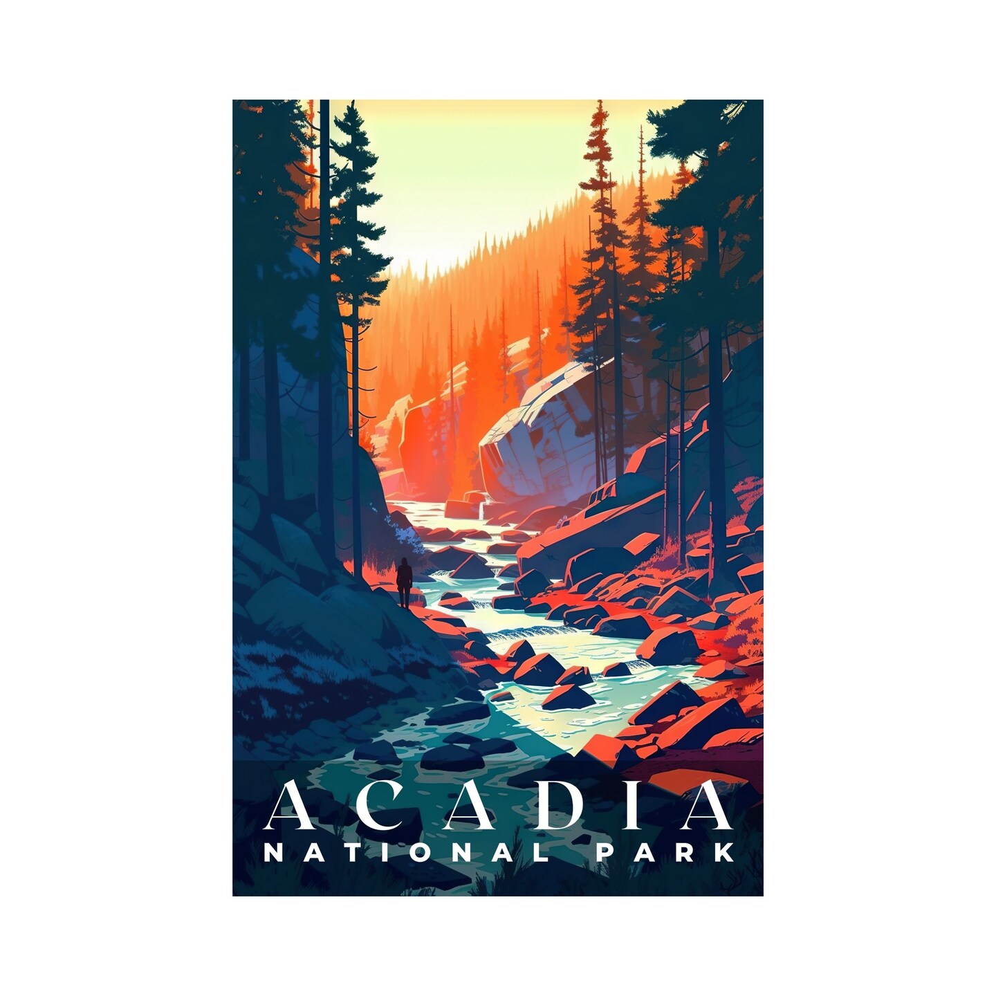 Acadia National Park Poster, Travel Art, Office Poster, Home Decor | S1 ...