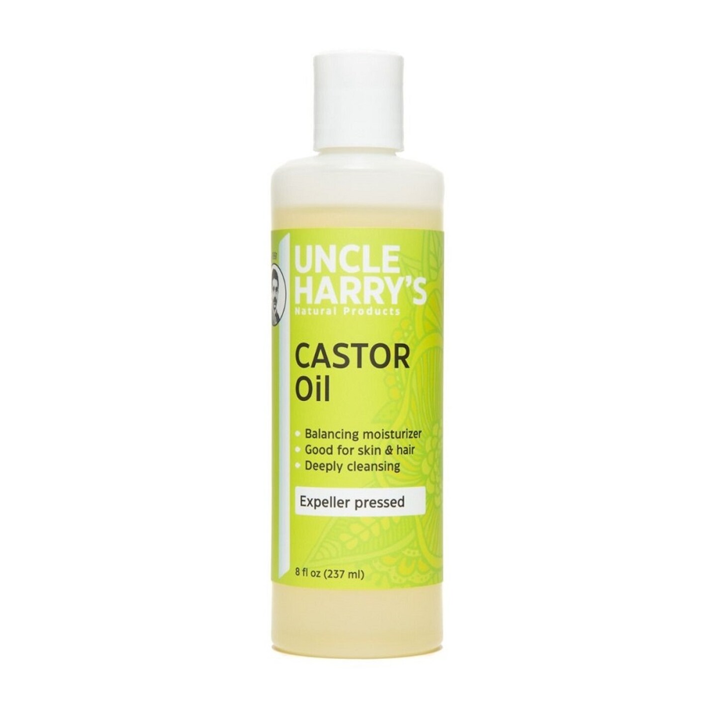 Uncle Harry's Moisturizing Castor Oil for Skin and Hair, Cleansing and Protective Properties, Balancing Moisturizer, 8 oz
