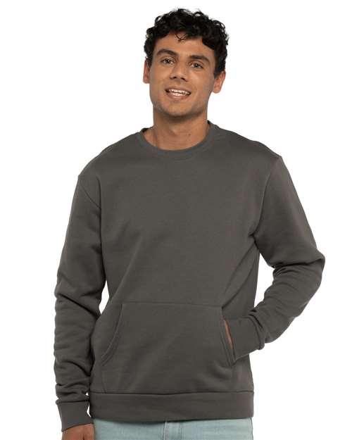 Next Level&#xAE; Santa Cruz Pocket Crewneck Long Sleeve Sweatshirt