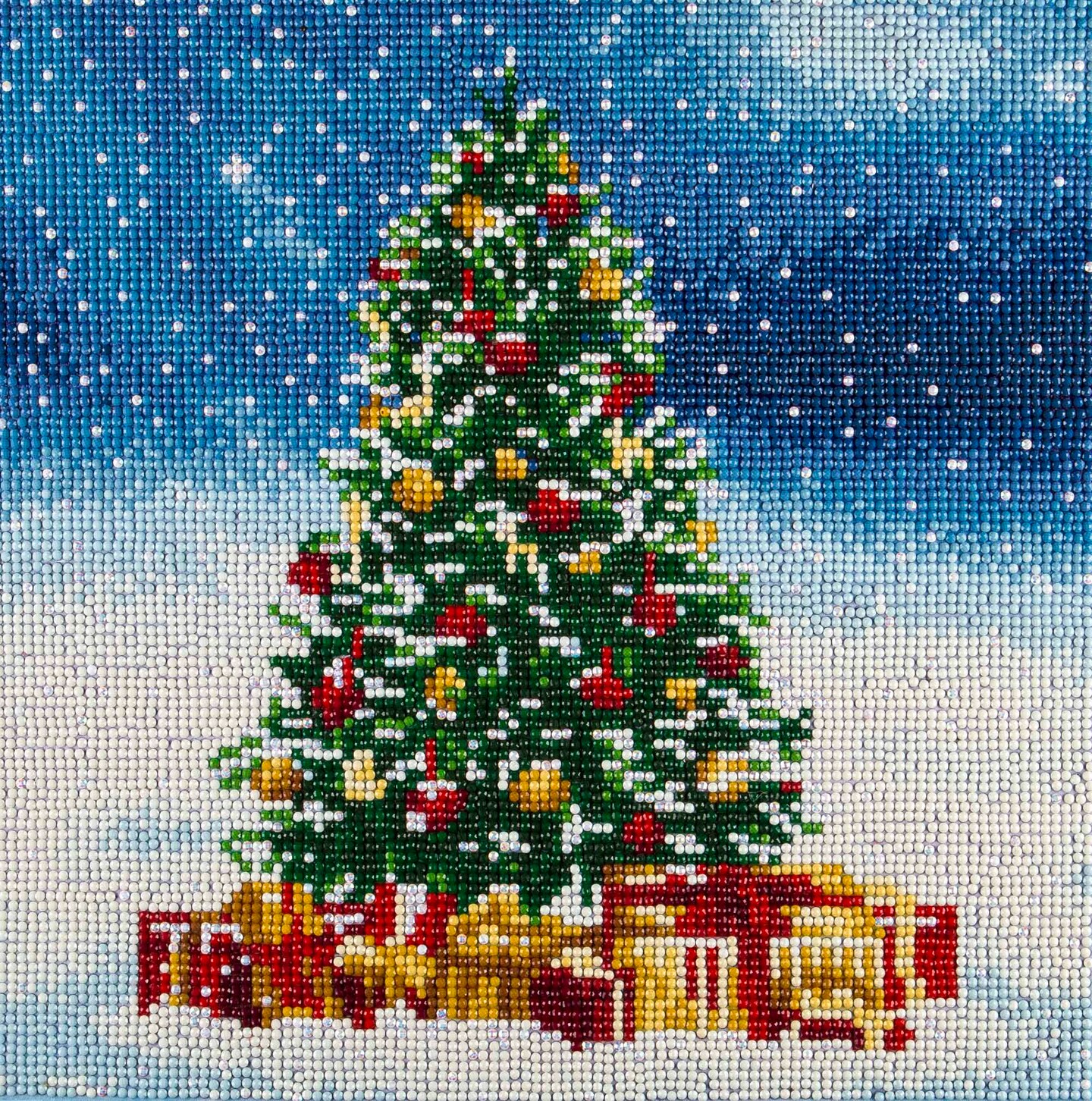 DIAMOND ART BY LEISURE ARTS Holiday Christmas Tree, 12&#x22;x12&#x22;, Intermediate Diamond Painting Kits for Adults, Diamond Art for Adults, Diamond Art Kit, Diamond Art Painting