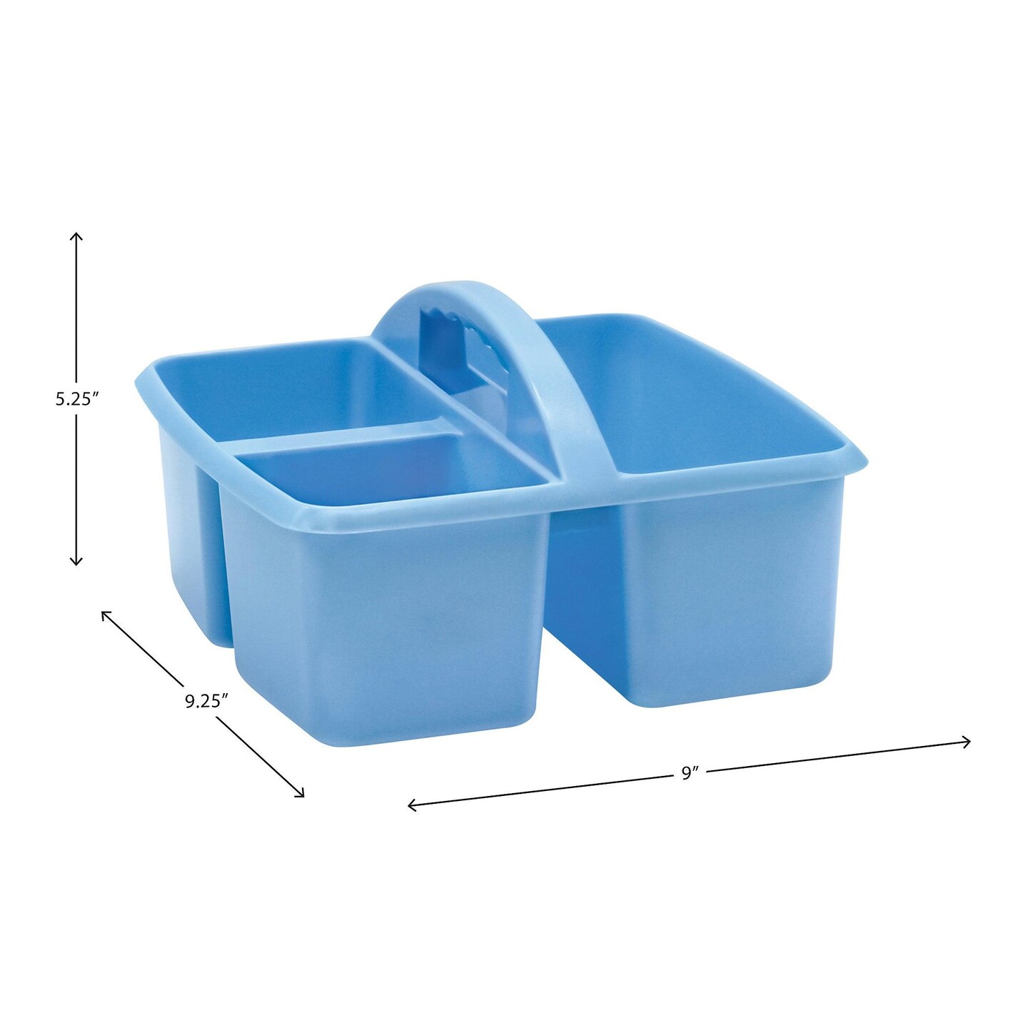 Light Blue Plastic Storage Caddy, Pack of 6