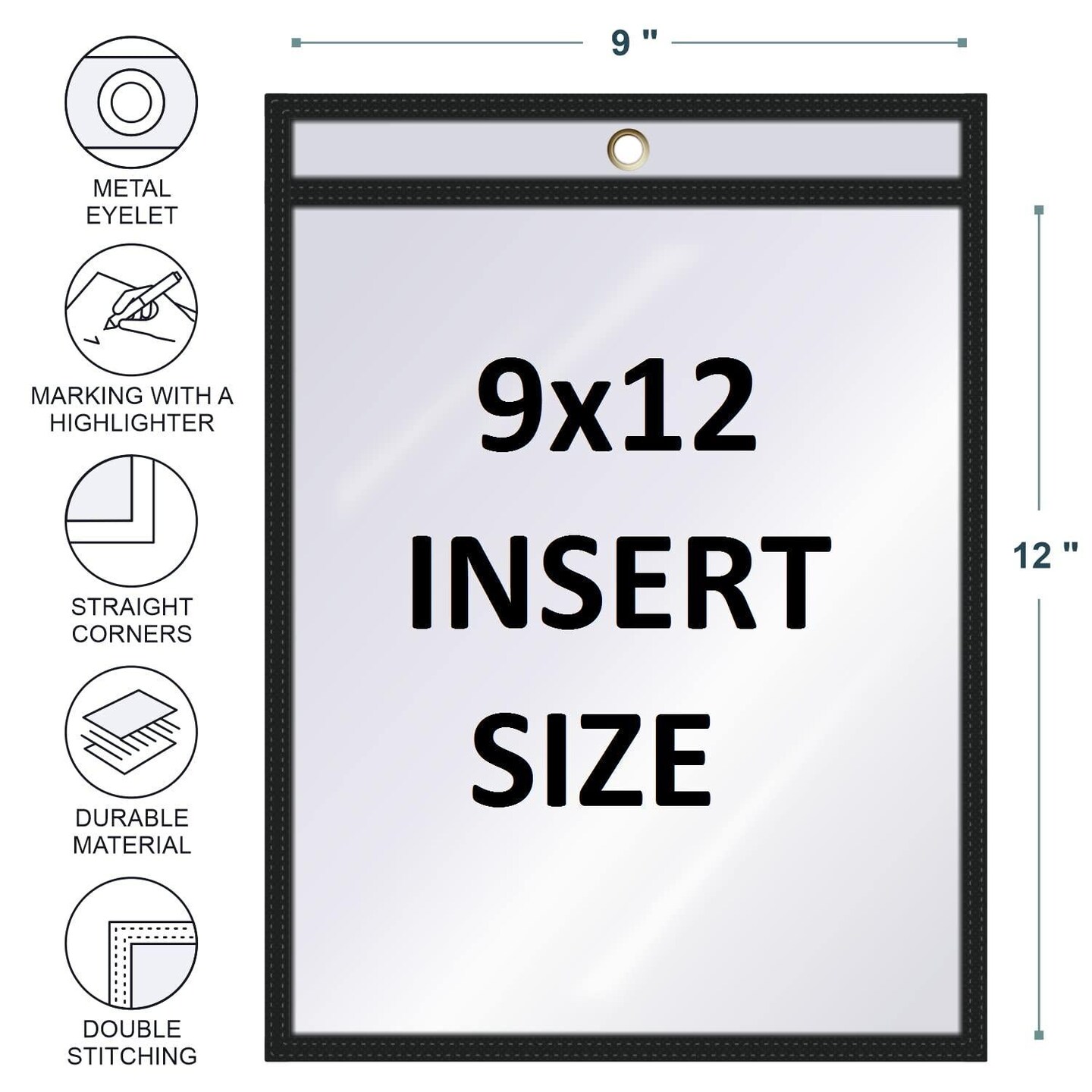 30 Pack Job Ticket Holders 9x12   Work Order Plastic Sleeves Shop Ticket Holders Dry Erase Pocket Sleeves Dry Erase Pockets Dry Erase Sleeves Clear Pocket Sleeves Ticket Holder Plastic Sleeves