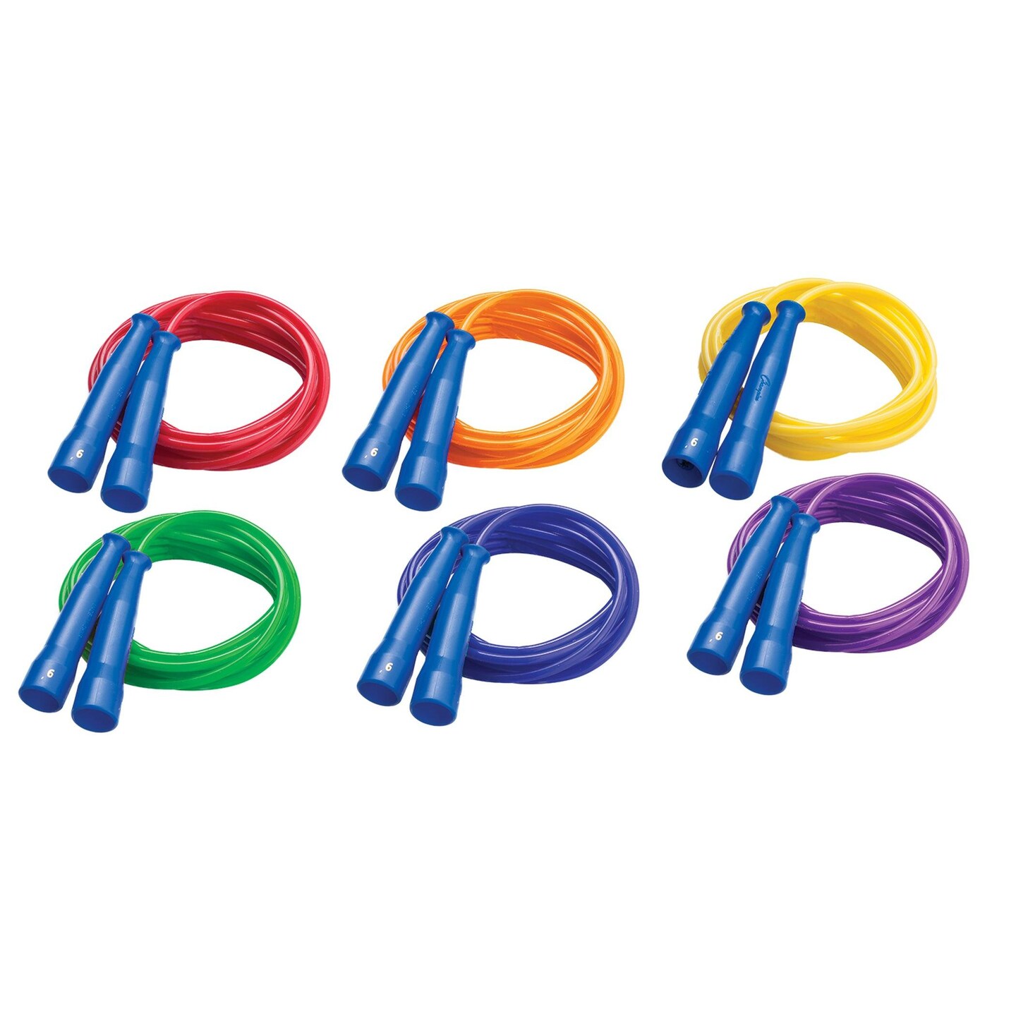 Licorice Speed Jump Rope, 9&#x27; with Blue Handles, Pack of 6
