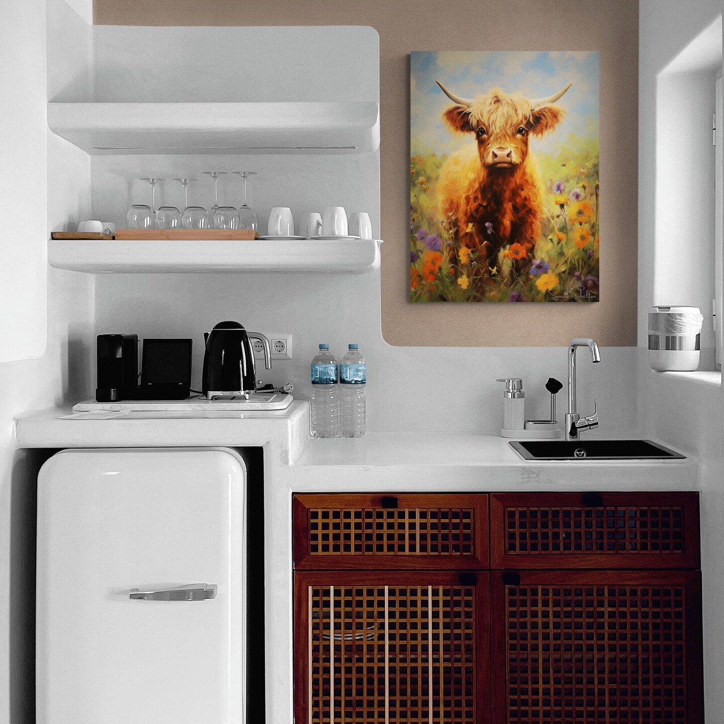 Hand Painted Cow Print on Premium Canvas Farmhouse Wall Decor for Nursery Gift for Farmer Ranch Home Decor Gift - image9