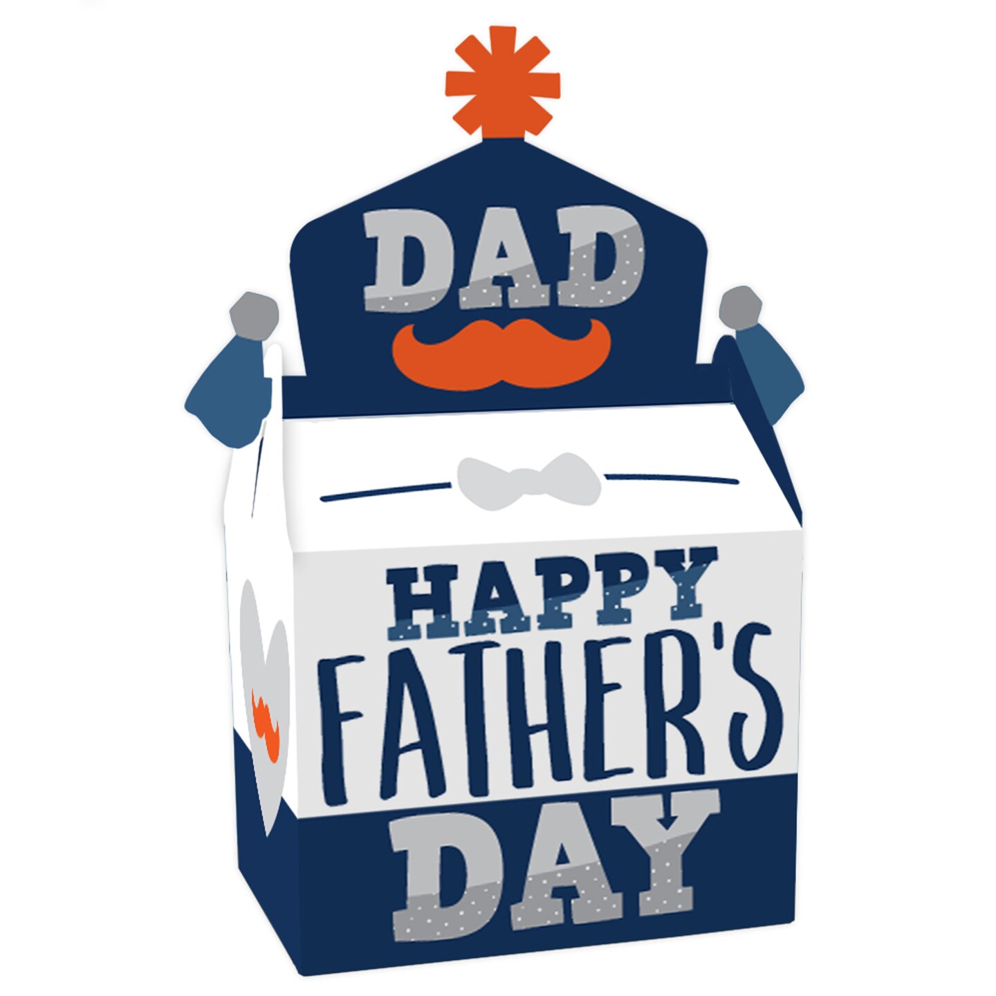 Big Dot of Happiness Happy Father's Day - Treat Box Party Favors - We Love Dad Party Goodie Gable Boxes - Set of 12
