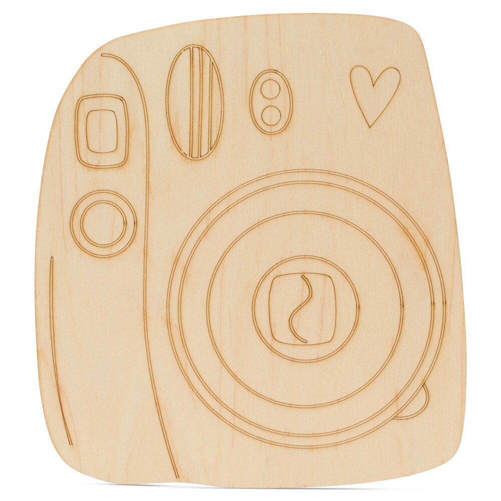Polaroid Camera Wood Cutout From 6”-12”, Valentine Craft | Woodpeckers