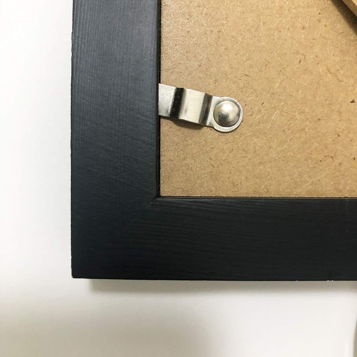 4x4 Picture Frames Black Square. Solid Wood Frame, Real Glass Panel.On the Table, the Wall.