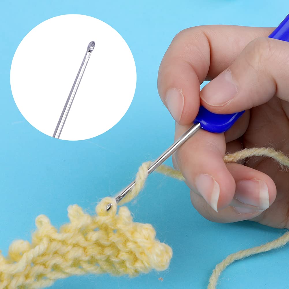 91 Pieces Complete Knitting and Crochet Accessories,Knitting Supplies Kit with Knitting Stitch Markers Plastic Sewing Needles Cable Needles for Knitting Sewing Kit