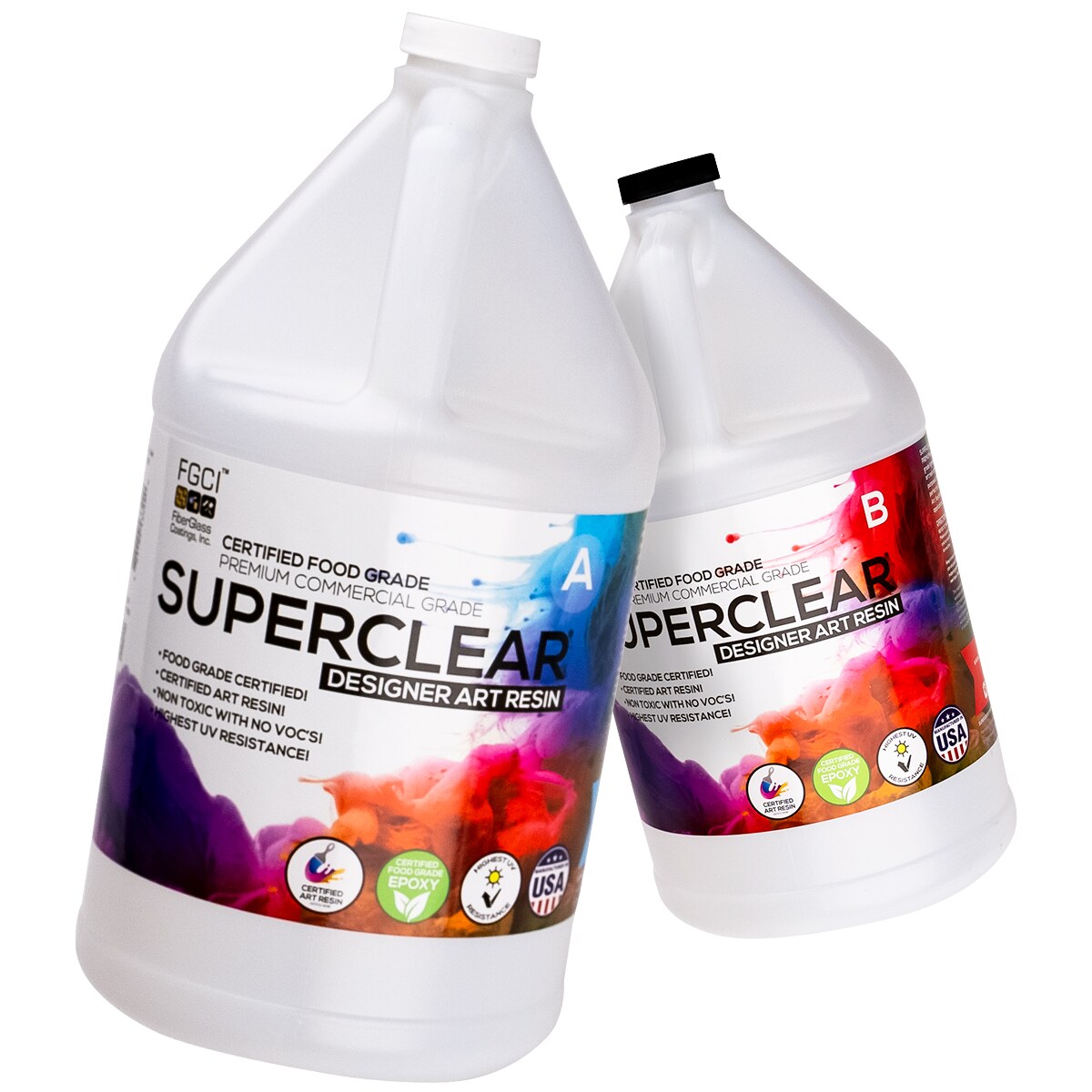 Superclear&#xAE; Designer Art Resin - Clear 2-part Epoxy Resin and Hardener for Jewelry, Charcuterie Boards, Castings and more!