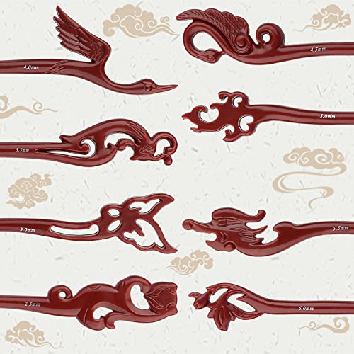 Crochet Kit Animals Crochet Hooks, 7.4&#x27;&#x27; Aluminum Crochet Needles for Crocheting, Crochet Hook Set Ergonomic Knitting Hooks for Crochet Yarn Craft, Crochet Set Premium Knitting Crochet Supplies