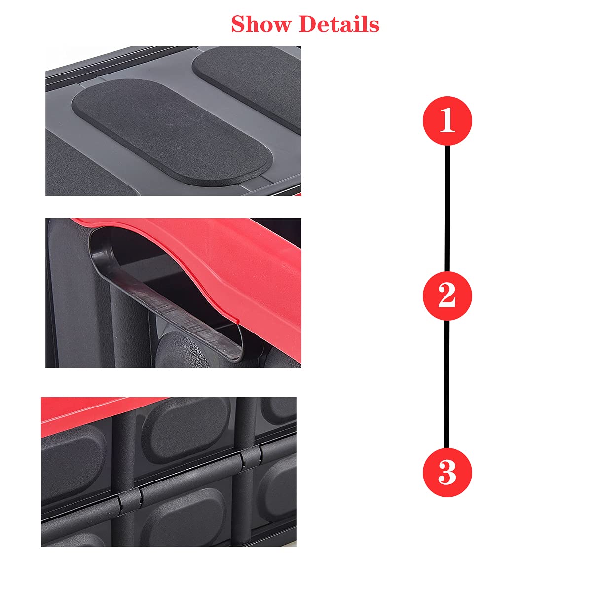 30 Liter Collapsible Storage Bin with Lid, Durable Plastic Folding Storage Crate, Stackable Storage Box Organizer Container for Keepsake Toy Photos Office Nursery Wardrobe Bookshelf etc.