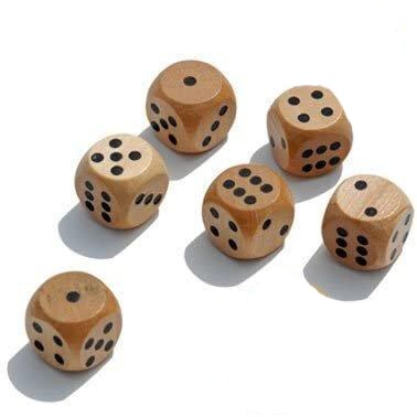 WE Games Wooden Dice - Set of 6