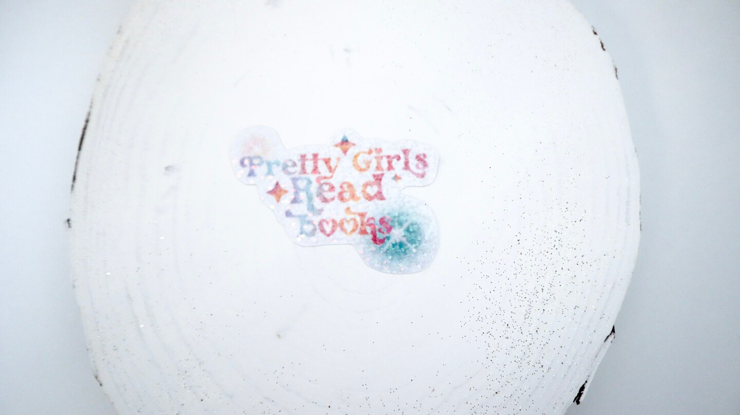 Pretty Girls Read Books Sticker - Bookish Accessory, Handmade Girly Bookmark, Book Lovers' Club Gift - image8