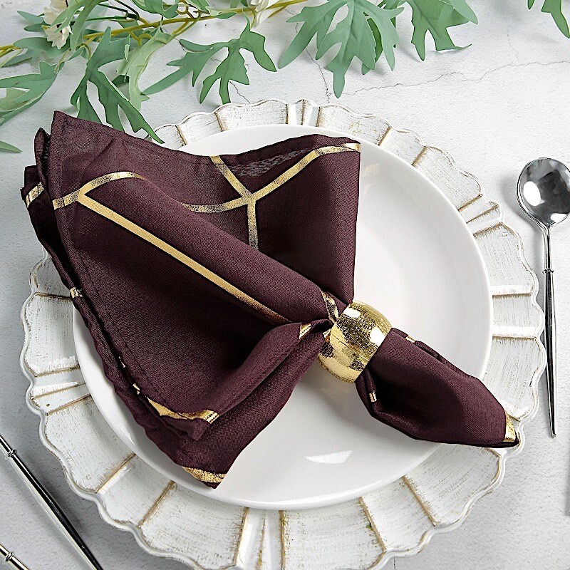 20&#x22; Design Polyester Dinner Table Napkins
