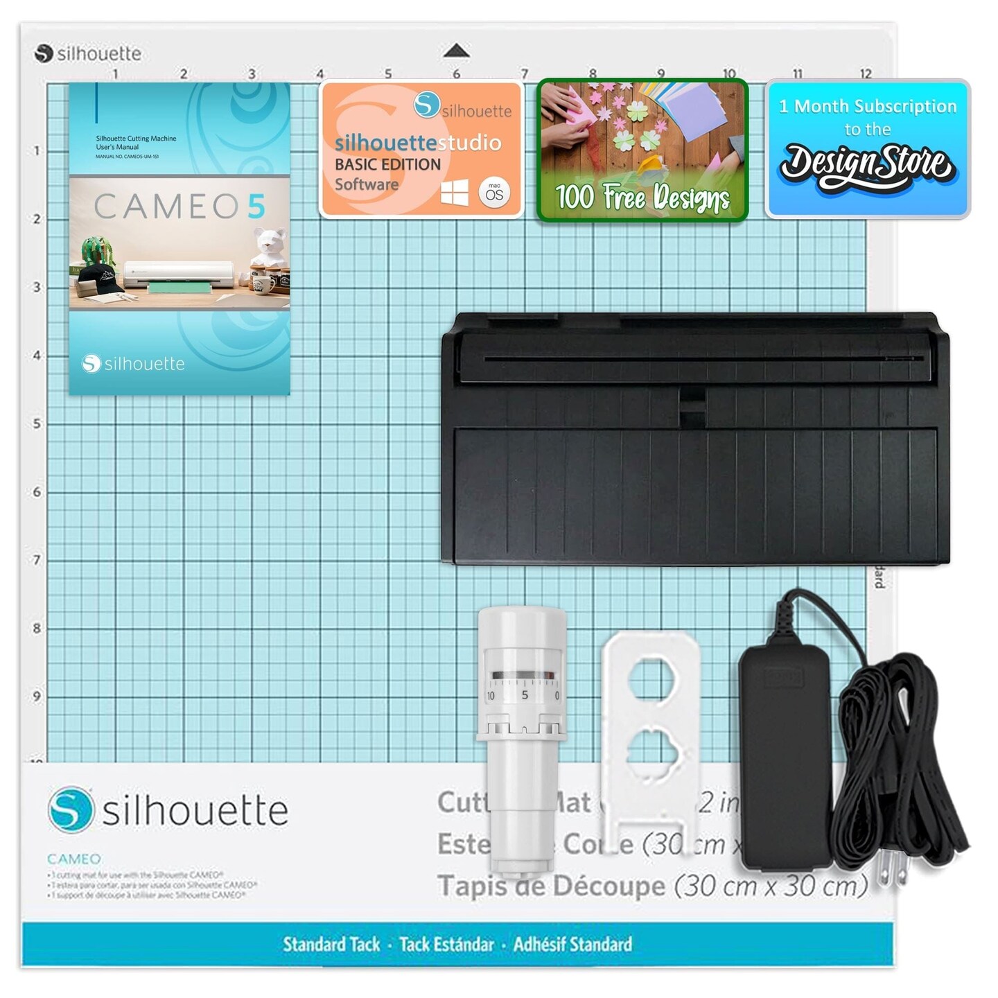 Silhouette Matte Black Cameo 5 - 12" Electronic Vinyl Cutting Machine
