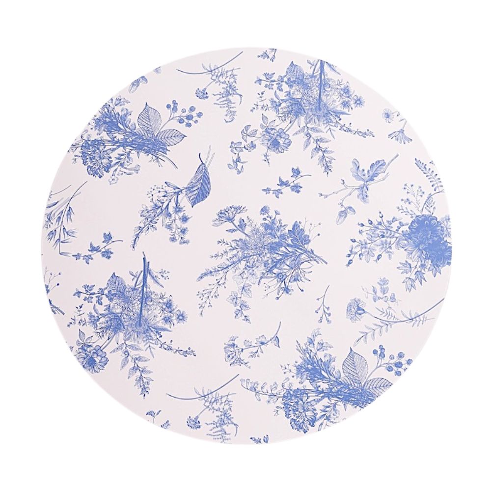 6 Floral Design Disposable Paper Charger Plates