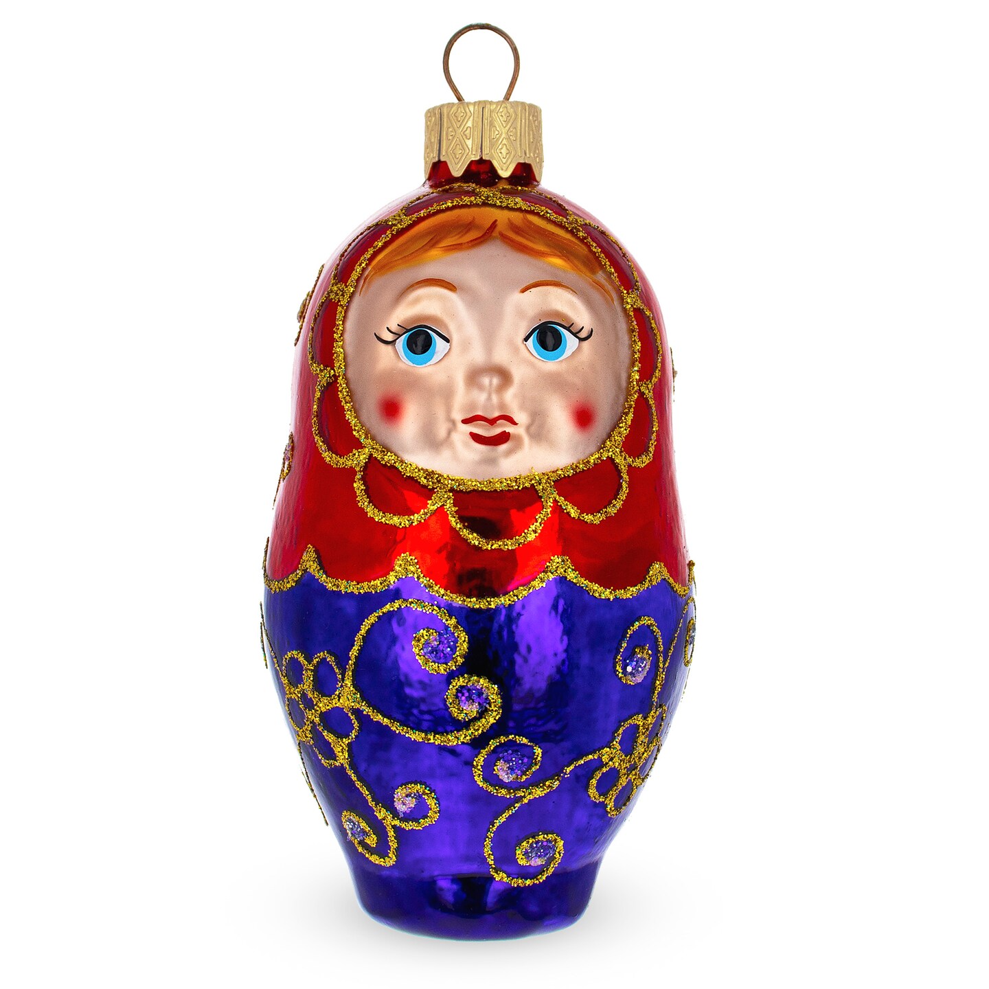 Nesting Doll Mini Glass Christmas Ornament