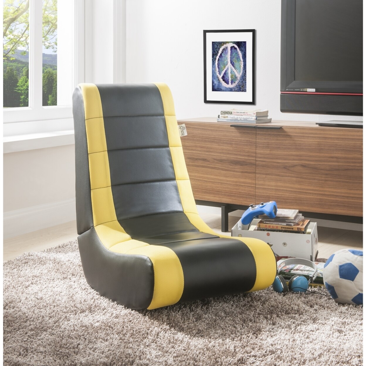 Foldable Gaming Video Game Rocking Chair Loungie RockMe Video