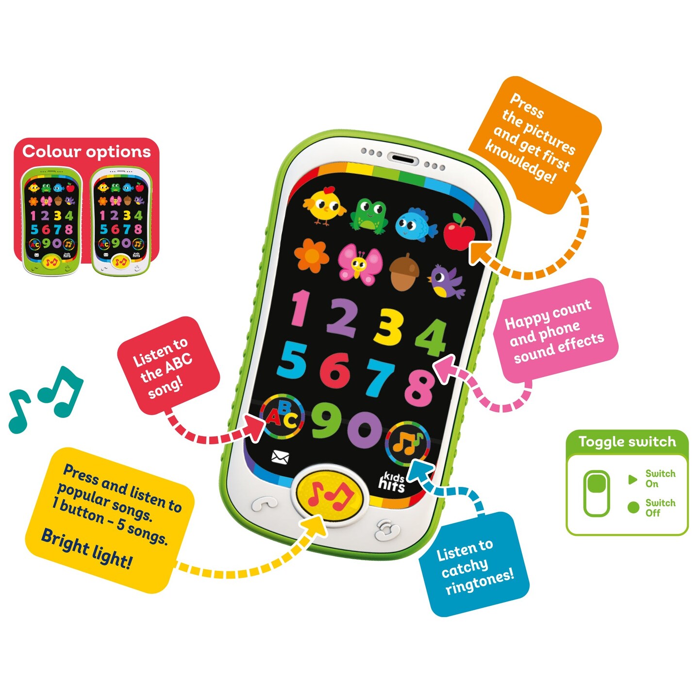 Kids Hits Educational Toddler Smart Phone Toy Counting Fun