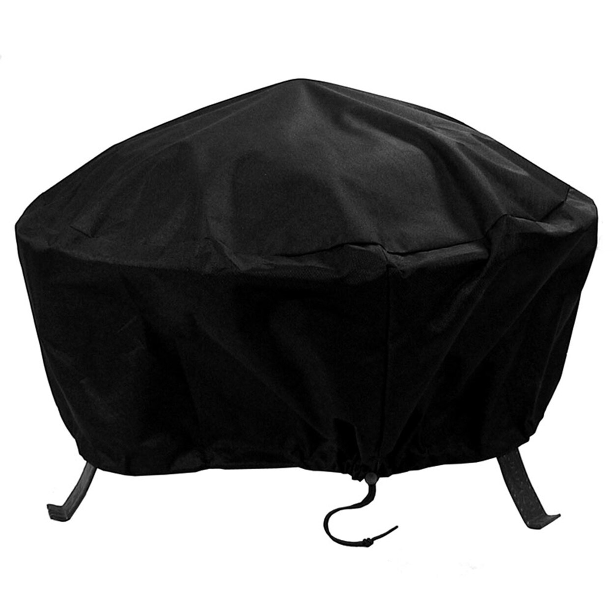 Sunnydaze   30 in Heavy-Duty PVC Round Outdoor Fire Pit Cover - Black
