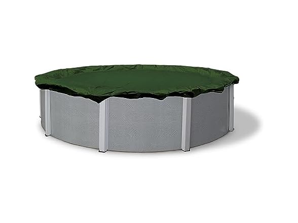 Pool Winter Cover | Wrap Up Your Pool Top-Quality Winter Covers | Wave Silver 12-Year 15-ft Round | MINA&#xAE;