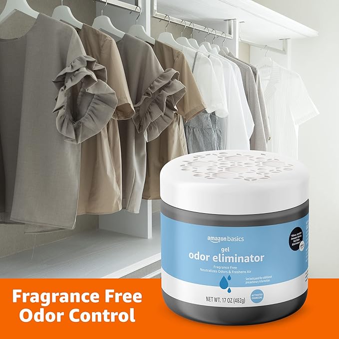 Amazon Basics&#xAE; - Gel Odor Eliminator, Charcoal, 1.06 Pound (Pack of 1) | Your Ultimate Odor Eliminator Solution
