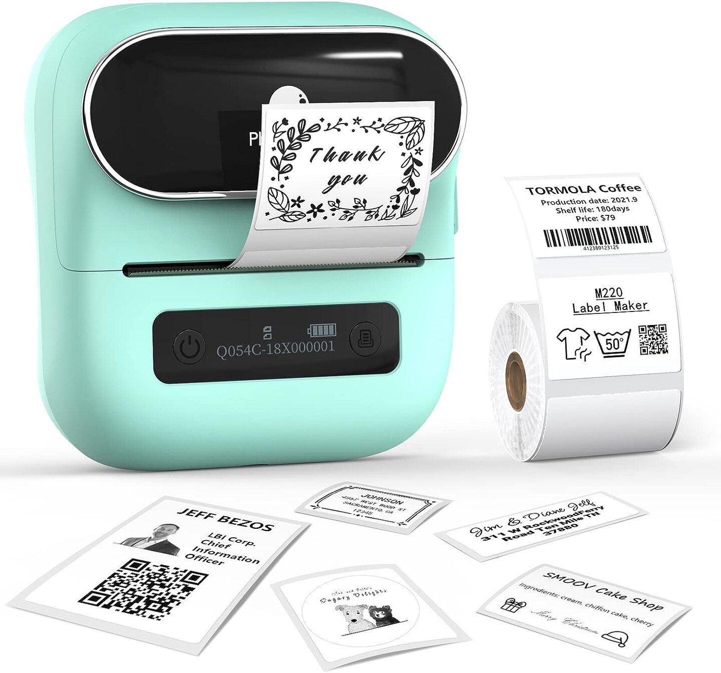 Phomemo®- M220 Portable Label Maker For Small Business | 3" Barcode / Sticker Maker Machine