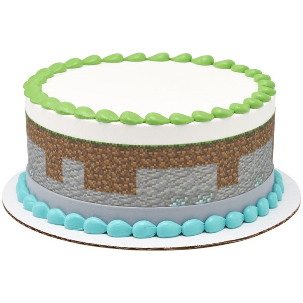 MINECRAFT Build Edible Cake Topper Image Strips