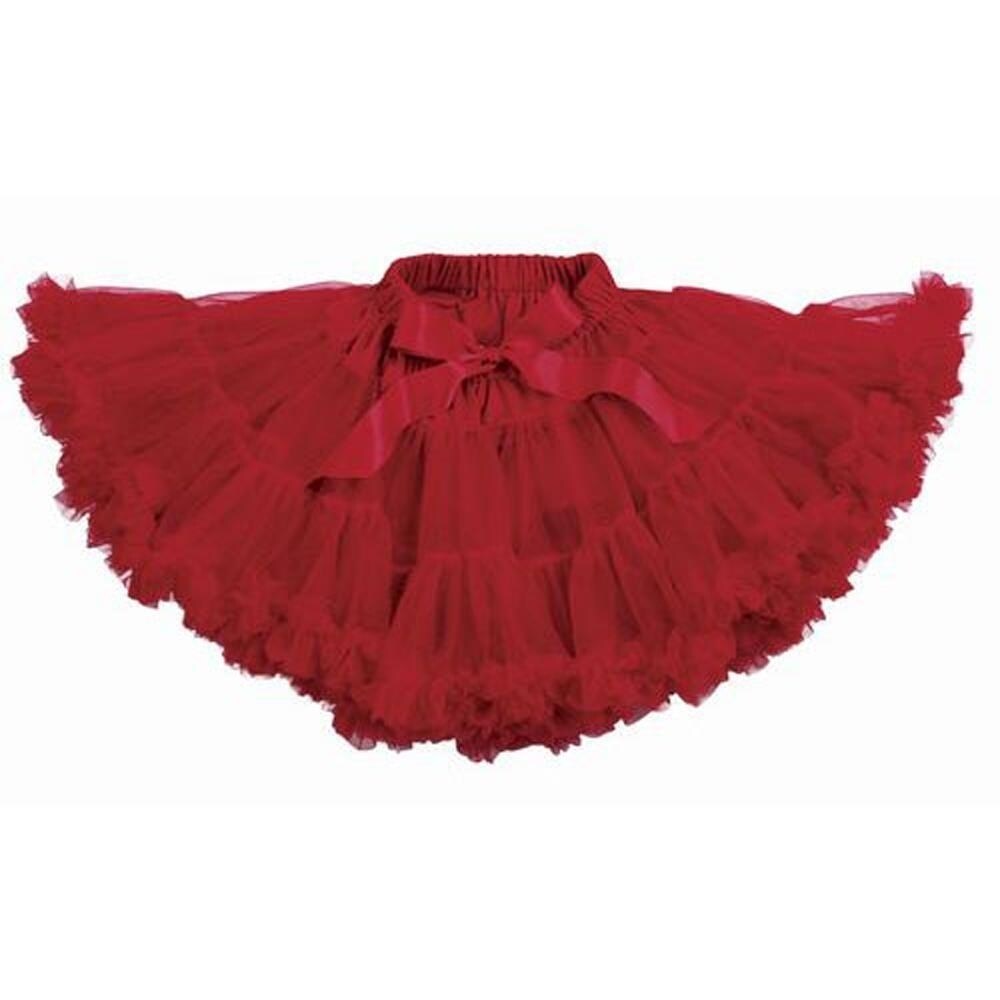 Bearington Red Petticoat Dress Xs 6-12 Months Baby Girl Party Tutu 3-Tier Tulle